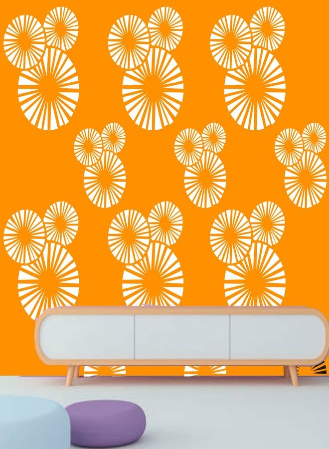 ARandNJ مجموعة استنسل ARandNJ للرسم على الجدران، عبوة واحدة (المقاس: 16 × 24 بوصة)، تصميم زهرة الأقحوان الثلاثية، تصميم قابل لإعادة الاستخدام، مثالي لتزيين غرف الرسم والمعيشة والمكاتب - Image 1
